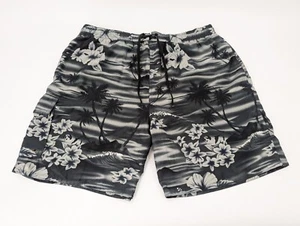 Pantalones Cortos de Natación Big Dog Para Hombre Gris Floral Palmera Bolsillos Talla Grande - Imagen 1 de 13
