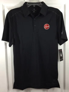 Spyder Polo Shirt Mens Small Black Performance Short Sleeve Hoover Company Logo - Picture 1 of 7
