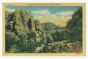 Canyon Scene, Granite Dells, Prescott, Arizona años 40 - Imagen 1 de 2