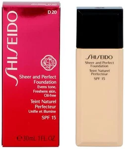 Shiseido Sheer and Perfect Foundation SPF 18 - D20 Rich Brown (BNIB) - Picture 1 of 1
