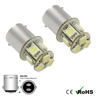 2x MG TRIUMPH JAGUAR AUSTIN HEALEY MORGAN BOMBILLAS LED GLB209 BA15D 5W BAYONETA Foto 1 de 2