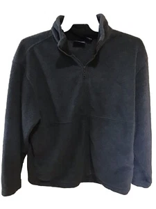 Basic Editions Sweater Mens L Large 1/4 Zip Up Outdoors Fleece Pullover - Picture 1 of 6