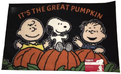 PEANUTS GANG It’s The Great Pumpkin ACCENT RUG Non-Skid 20” x 32” HALLOWEEN NWT - Image 1 of 4