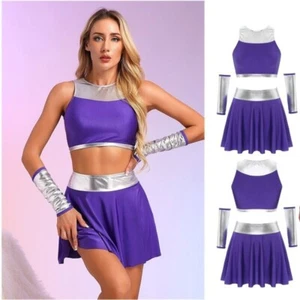 Super Women Warrior Princess Cosplay Costume Halloween 3Pcs Starfire Outfit  - Picture 1 of 29