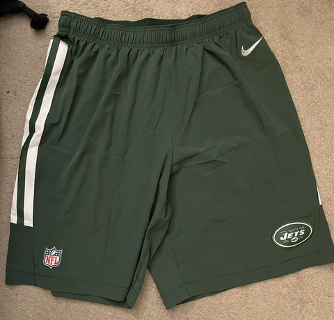 NFL New York Jets NY Nike Dri-Fit Team Issued Training Shorts Men’s XL Green 2 Cover