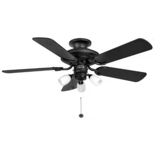 Fantasia Mayfair 42in Ceiling Fan & Light Matt Black - Matt Black Blades 110996 - Picture 1 of 2