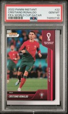 2022 Panini Instant FIFA World Cup #22 Cristiano Ronaldo /1286 Card PSA 10 Qty