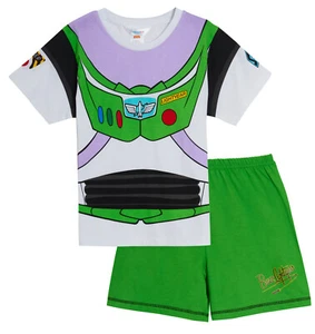 Boys Buzz Lightyear Glow In The Dark Short Pyjamas Kids Toy Story Dress Up Pjs - Picture 1 of 14