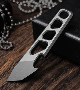 EDC Titanium Alloy Multi Tools Pry Bar Crowbar Bottle Opener Keychain Pendant - Picture 1 of 8