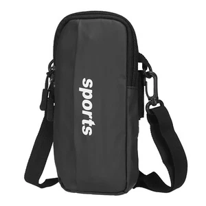 Support de téléphone de course, sac à main de téléphone bandoulière pour femmes brassards de téléphone noir - Photo 1 sur 6