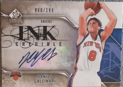 DANILO GALLINARI 2009-10 SP Edición Signature INKcreíble AUTO/199 Knicks Bucks Foto 1 de 2