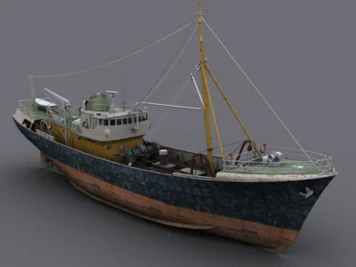 Piano E Modelli Di Barca Trawler Navena In Scala 1/48 27" - Immagine 1 di 2
