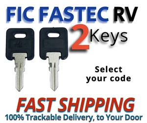 Fastec FIC Keys RV Motorhome Camper Replacement Key cut to your code CF301-CF351 - Foto 1 di 2
