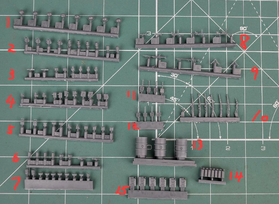 1/72 Resin Kits WWII German Equipment (1 Big Set) For Soliders Tanks and Trucks - Image 1 of 2