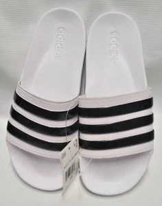 Adidas Adilette Cloudfoam Hombre Toboganes Blanco Talla 7 - Núcleo Negro - Blanco AQ1702 - Imagen 1 de 9