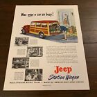 Vintage Magazine Ad Advertisement Jeep Station Wagon Plants 602