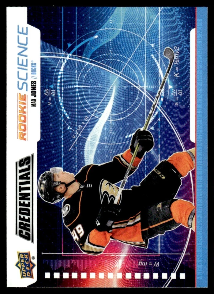 2019-20 Upper Deck Credentials Rookie Science Max Jones Anaheim Ducks #RS-22 - Image 1 of 2