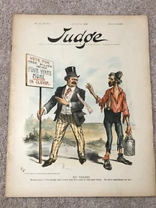 Judge Magazine August 15, 1896 Political Satire, Anarchy US Credit Silver - Picture 1 of 9