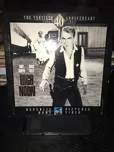 HIGH NOON -- *rare The 40 Anniversary Gary Cooper Grace Kelly Rare Laserdisc T3 - Picture 1 of 3