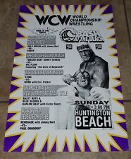 HULK HOGAN VTG WCW SHOW BILL / POSTER BASH AT THE BEACH JIMMY HART, RIC FLAIR ++