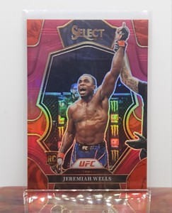 2023 Select UFC Jeremiah Wells Premier Level Maroon Prizm Rookie RC #021/149