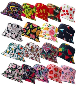BUCKET HATS REVERSIBLE CAP FISHERMAN FESTIVAL RAVE DANCE SUN UNISEX MENS WOMENS - Picture 1 of 55