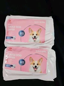 20 Disposable Female SZ M Dog Puppy Diapers Adjustable Elastic - Picture 1 of 5