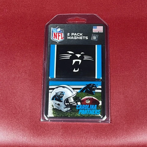 Carolina Panthers Two (2)  2" X 3" Metal Magnets From Wincraft Cover