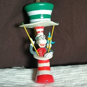 Vtg Enesco Cat in the Hat Christmas Ornament Dr Seuss & Jim Henson 1997 Holiday - Picture 1 of 9