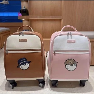Malbon Bolsa de Transporte de Golf Maleta Bolsa de Golf Verde/Marrón/Rosa Logo Grande de Japón - Imagen 1 de 9