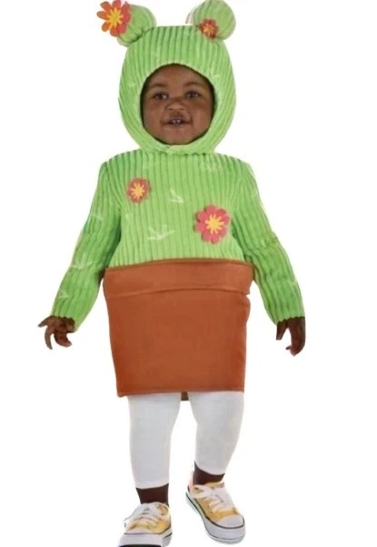 CACTUS CUTIE En Maceta Bebé Bebé Halloween Disfraz Túnica Capucha Talla 6-12 Meses Foto 1 de 1