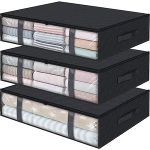 Storage Bins Clothes Storage, Foldable Blanket Storage Bags, Under Bed Storag... - Picture 1 of 7