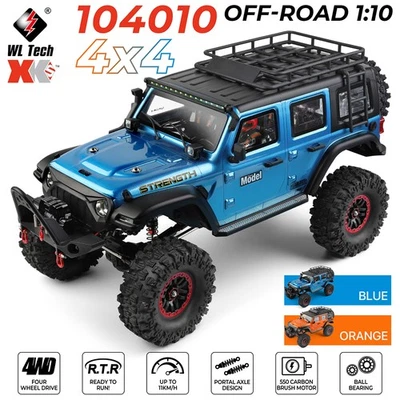 WLtoys 104010 1:10 RC Climbing Car 4WD 2.4G 3CH Off-Road Remote Control Brushed - Bild 1 von 4