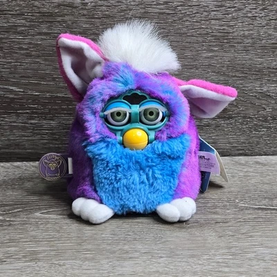 Furby Baby Blue Change Purple Pink Tiger Electronics Vintage 1999 Tags + SEE VID - Image 1 of 4