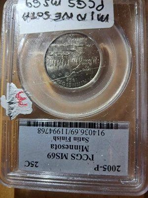 2005-P Satin Minnesota Quarter PCGS MS-69 - Image 1 of 2