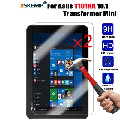 2Pcs 9H Tempered Glass Screen Protector ASUS T101HA T102HA-C4 Transformer Mini - Image 1 of 4