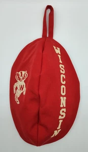 Vintage Wisconsin Badgers Football Bucky Badger Zipper Travel Toiletry Bag - Picture 1 of 9
