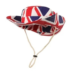 Sun Hats Women Cowboy Bucket Hat Union Jack Flag Boonie Wide Brim UV Sun - Picture 1 of 8