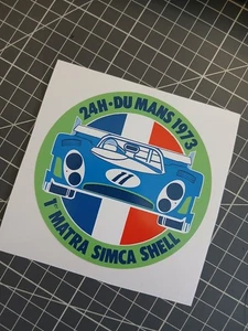Matra Aufkleber 24h Le Mans 1973 Simca Shell - Bild 1 von 1