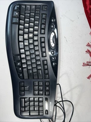 Microsoft Comfort Curve Keyboard 2000 v1.0 1047 Ergonomic KU-0459 X802645-001 - Image 1 of 4