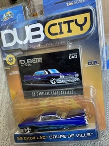 Dub City 59 Cadillac Coupe DeVille 2003 Jada Toys Blue Diecast Car 1/64 - Picture 1 of 14