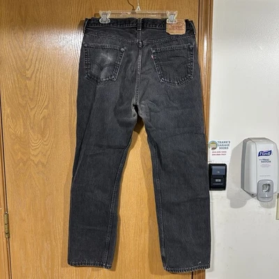 Vintage Levi's 501 Black Denim Jeans Men's 36x30 90s Made In USA - Image 1 of 4