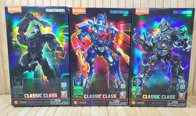 3 BLOQUES TRANSFORMADORES CLASE CLÁSICA OPTIMUS PRIME & MEGATRON & Optimus Primal Foto 1 de 4