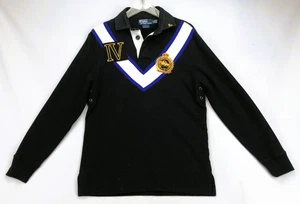 Vintage Polo Ralph Lauren Crest Rugby Shirt schwarz weiß blau Snow Challenge Gr. S - Bild 1 von 4