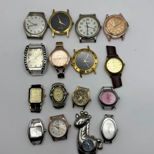 Bundle Of 16 Quartz Watches Modern / Vintage Untested Parts / Repair / Crafts - Picture 1 of 10