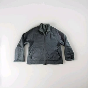 James Perse Fleece Sherpa Lined Black Full Zip Jacket USA Made Size 4 - Picture 1 of 11