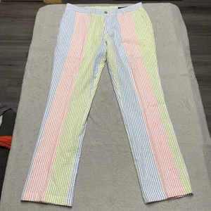 Vineyard Vines Seersucker Hose Herren 35x31 Mehrfarbig Pastellfarben Kentucky Derby - Bild 1 von 9