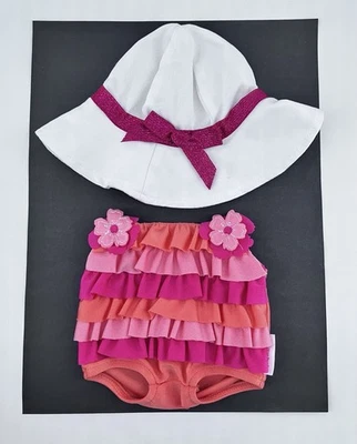 Conjunto de traje de baño American Girl Bitty Baby soleado y dulce sombrero 2013 excelente estado Foto 1 de 4