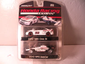 GREENLIGHT Honda Racing HPD 1:64 HONDA CIVIC SI Indycar 2 Pack Limited New - Picture 1 of 8
