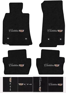 New! Black Floor Mats 2020 - 2025 Cadillac CT4 Embroidered Logo Pick Logo - Foto 1 di 21